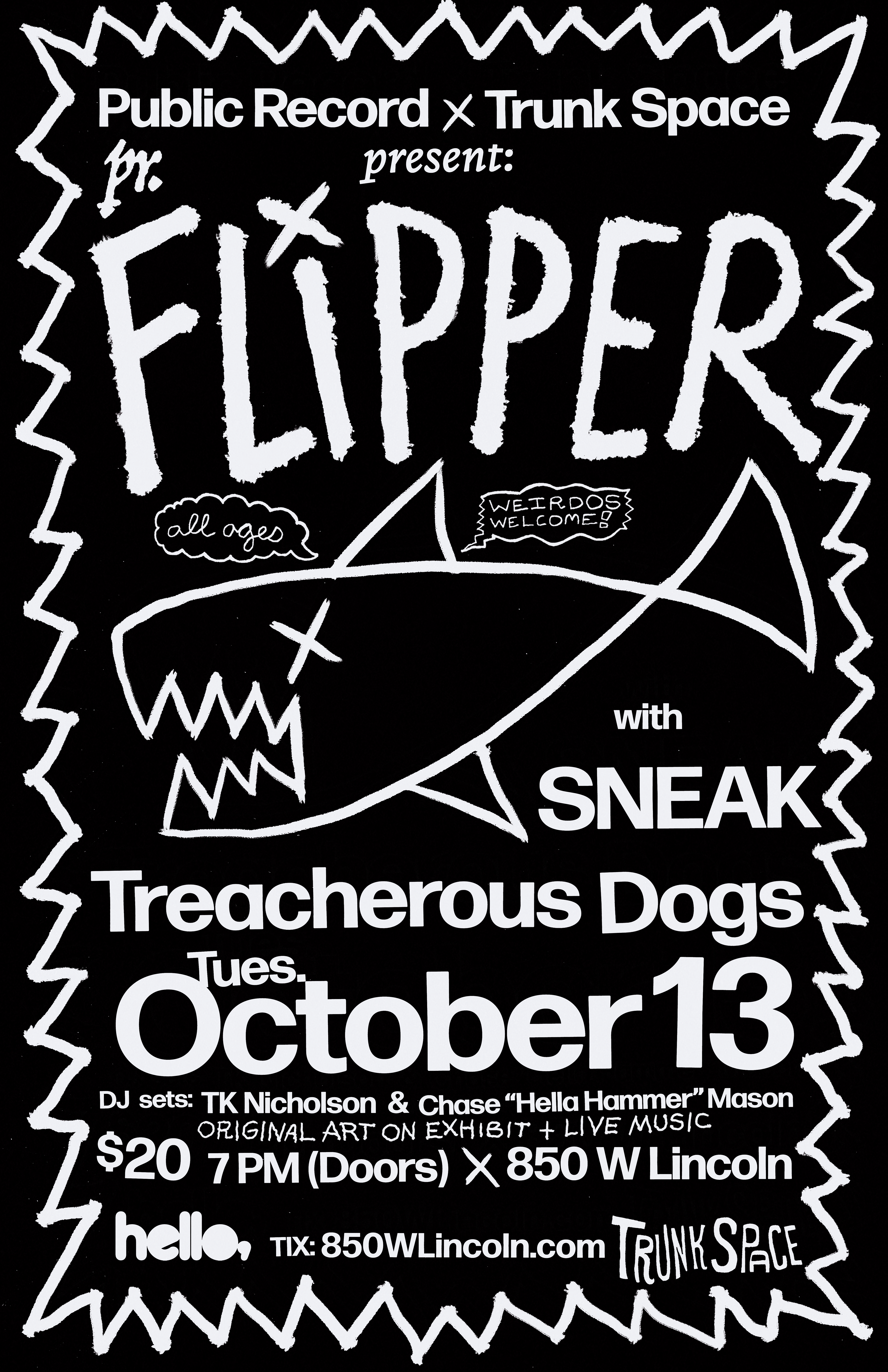 Poster for Public Record x Trunk Space Present: FLIPPER: Live at Lincoln